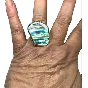 Gold plated Abalone Shell Ring